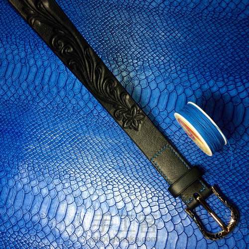 原创设计皮雕腰带 第15步