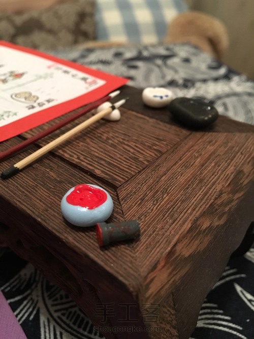 简易六分娃用古风道具石印章＆印泥 第12步