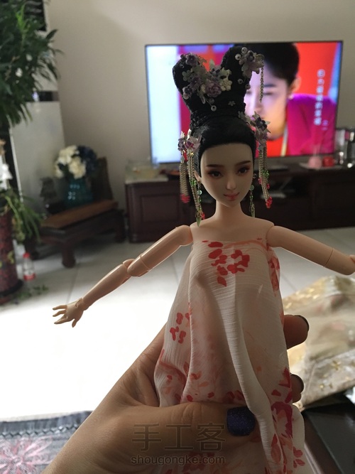 六分娃用古装娃衣唐风服装齐胸襦裙 第3步