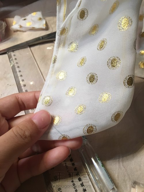 六分娃用古装娃衣古风服装唐代簪花仕女(类汉服)教程 第11步