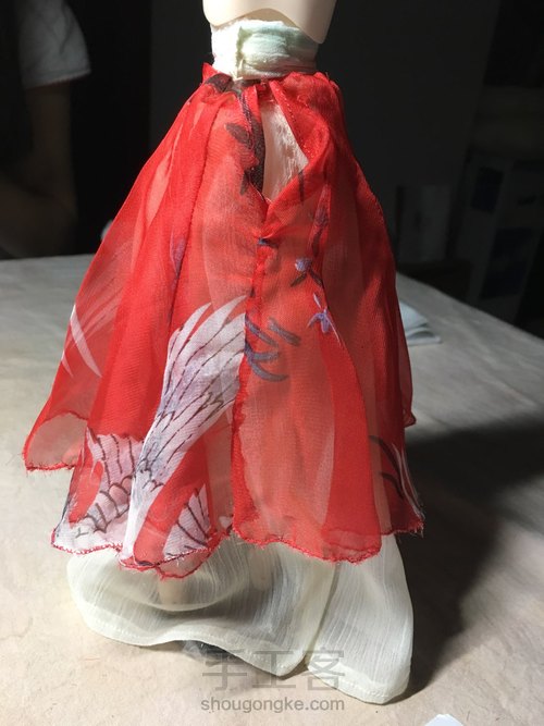 六分娃用古装娃衣古风服装唐代簪花仕女(类汉服)教程 第25步