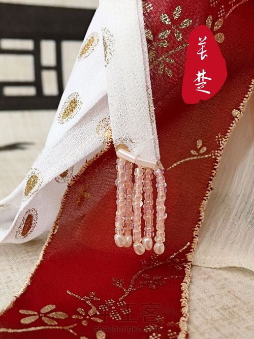 六分娃用古装娃衣古风服装唐代簪花仕女(类汉服)教程 第39步