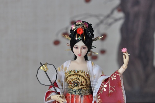 六分娃用古装娃衣古风服装唐代簪花仕女(类汉服)教程 第43步