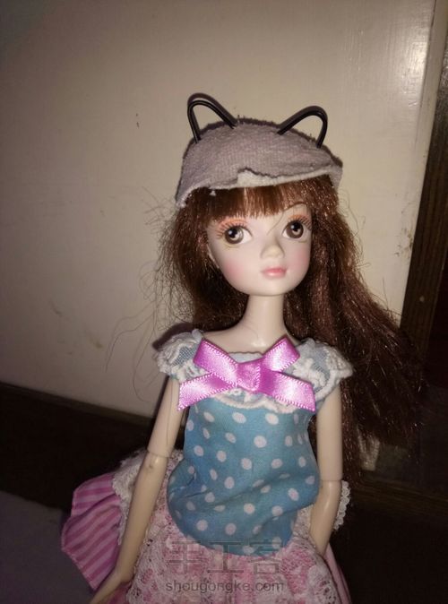 娃娃卡哇伊猫耳帽 第7步