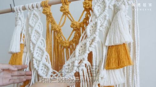 【风吟】流苏挂毯教程——入秋时节，亲手为家增添一抹麦浪的色彩 第44步