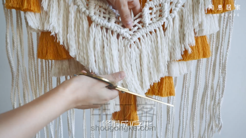 【风吟】流苏挂毯教程——入秋时节，亲手为家增添一抹麦浪的色彩 第47步