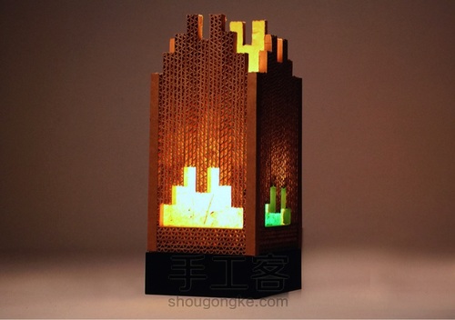 快递盒改造建筑小夜灯 第8步