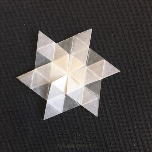 六瓣雪花❄四式❄折纸教程 第14步
