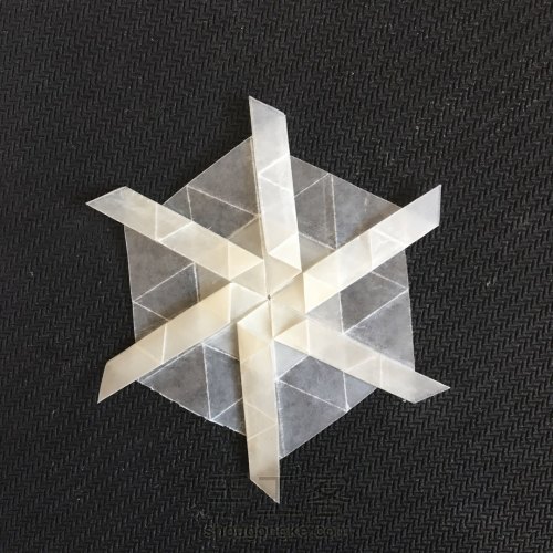 六瓣雪花❄四式❄折纸教程 第15步