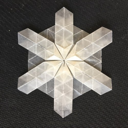 六瓣雪花❄四式❄折纸教程 第18步