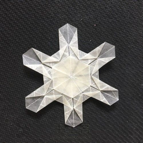 六瓣雪花❄四式❄折纸教程 第22步