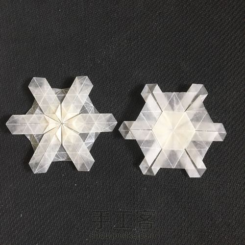 六瓣雪花❄四式❄折纸教程 第24步
