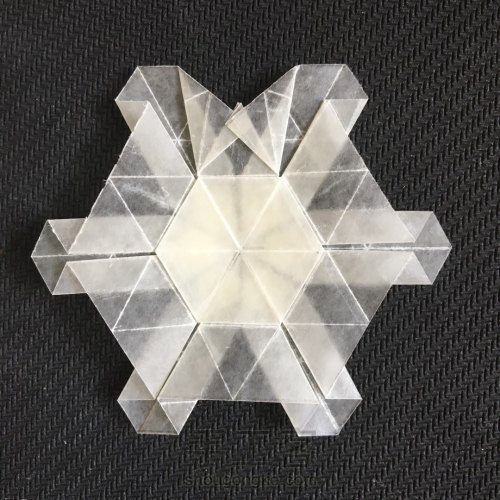 六瓣雪花❄四式❄折纸教程 第27步