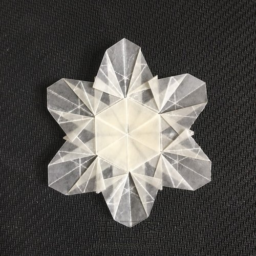 六瓣雪花❄四式❄折纸教程 第28步