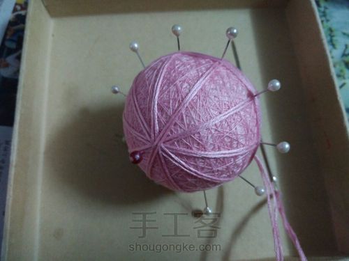 手鞠球之樱花 第2步