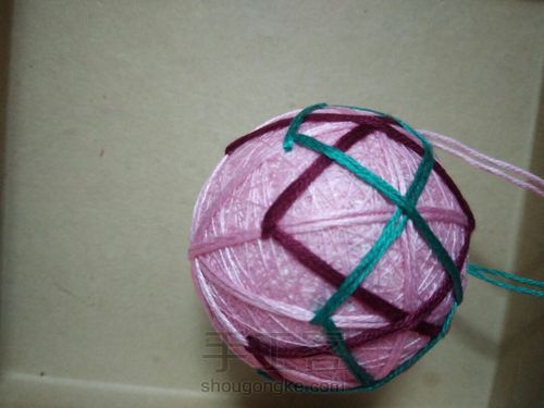 手鞠球之樱花 第6步