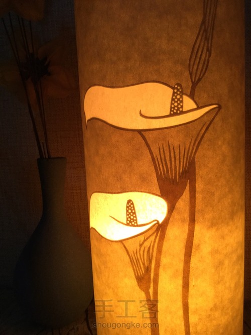 纸琢纸雕灯丨马蹄莲 第21步