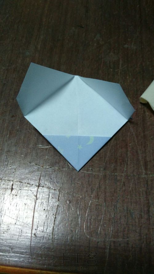 爱心书签的折法 第5步