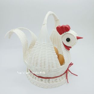 2017🐔吉祥如意 鸡年置物篮 纸藤作品