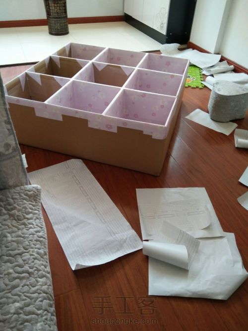 旧纸箱改造玩具柜 第1步