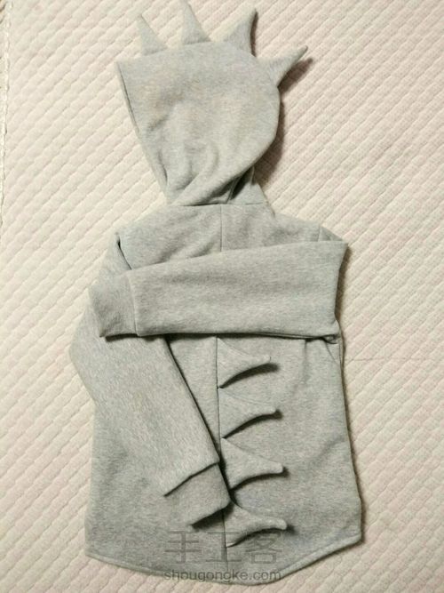 儿童带帽恐龙卫衣制作详细教程 第33步