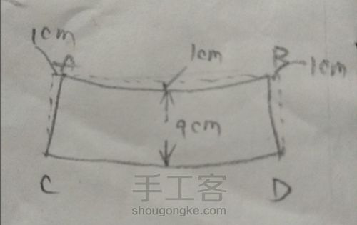 儿童大檐帽裁剪图及制作 第2步