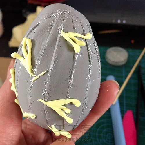 蛋壳粘土花！ 第8步