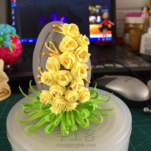 蛋壳粘土花！ 第13步