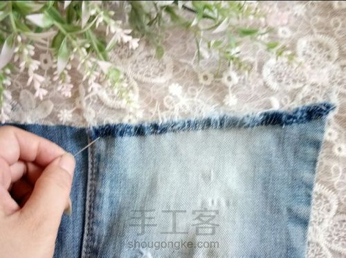 “美丽中国我是行动者”之旧衣物改造——旧牛仔裤变身时尚布包 第4步
