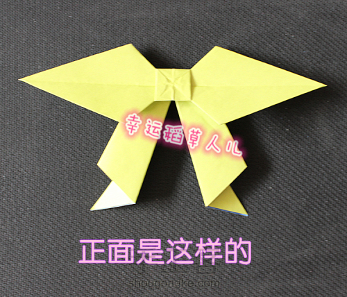 蝴蝶结-正方形折纸 折 第19步