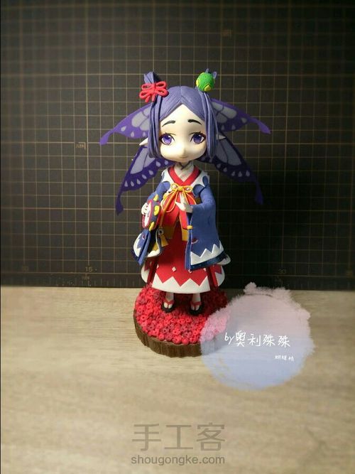 【作品】超轻粘土阴阳师蝴蝶精（转） 第15步