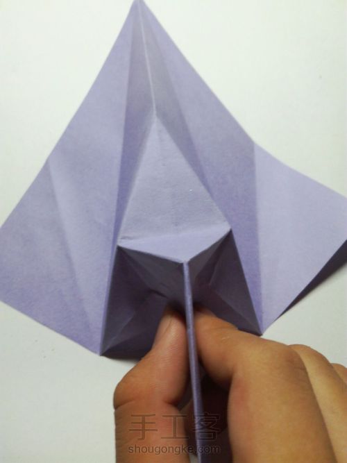 折纸三头纸鹤 第22步