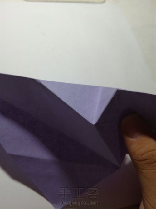 折纸三头纸鹤 第23步