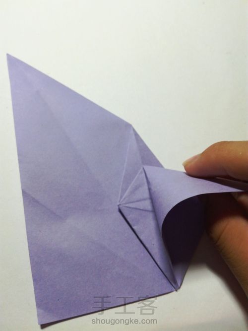 折纸三头纸鹤 第28步