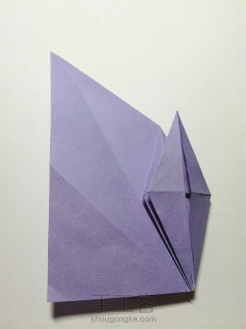 折纸三头纸鹤 第32步