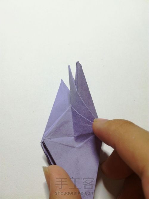 折纸三头纸鹤 第49步