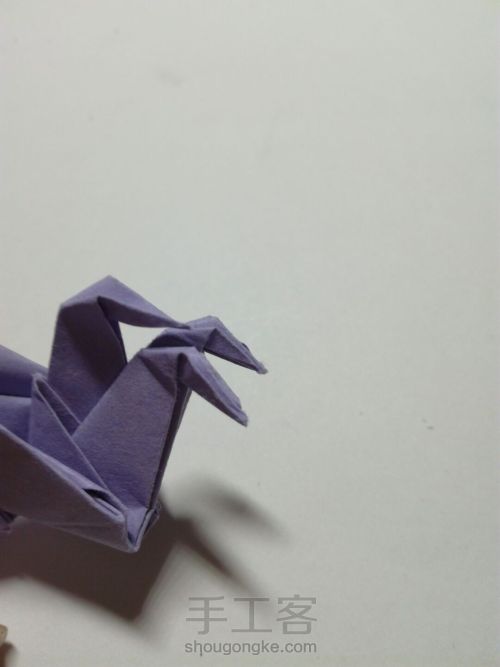 折纸三头纸鹤 第56步