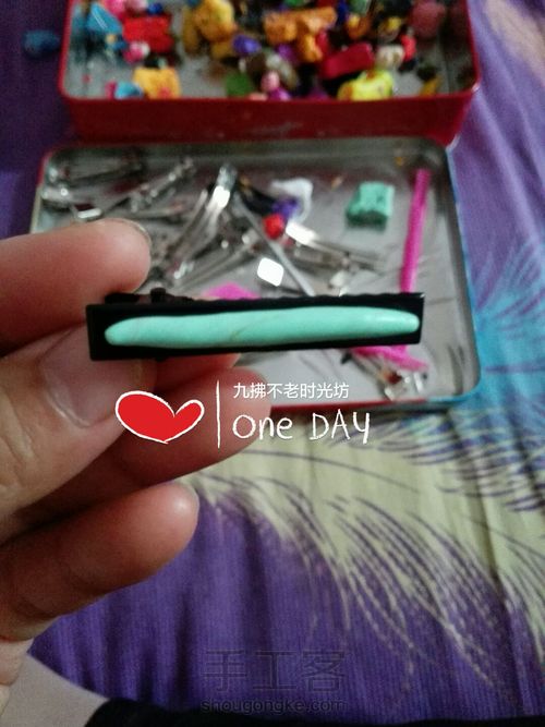 软陶鱼骨头发夹超简单易学教程 第2步