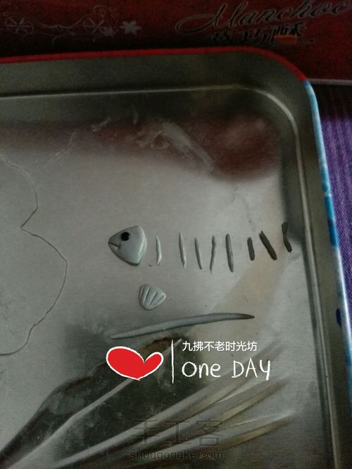 软陶鱼骨头发夹超简单易学教程 第4步