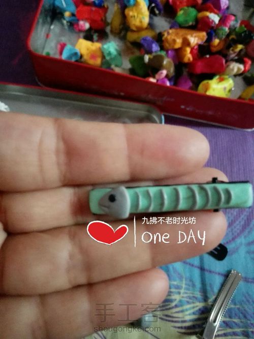 软陶鱼骨头发夹超简单易学教程 第5步