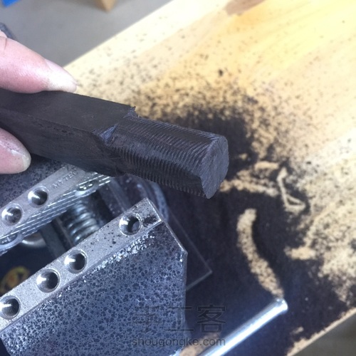 紫光檀佛头三通 第2步