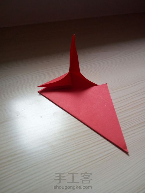 超简单纸折爱心 第10步