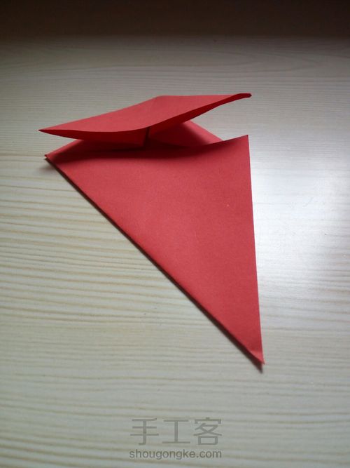 超简单纸折爱心 第12步