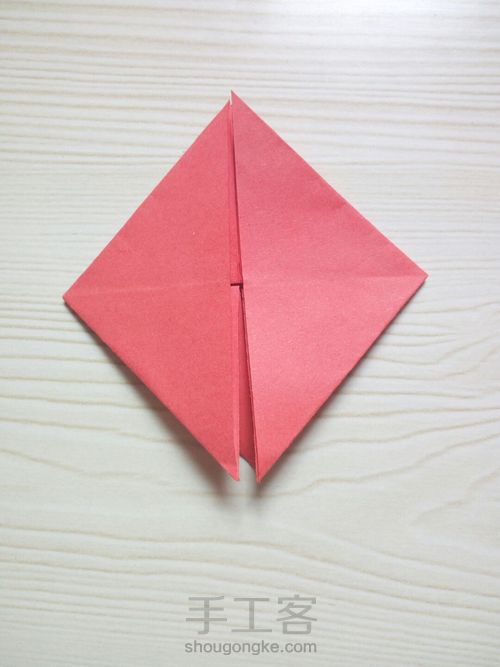超简单纸折爱心 第13步