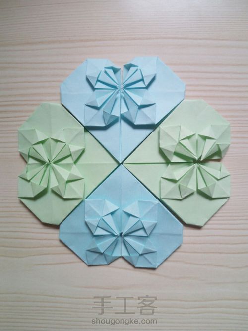 超简单纸折爱心 第28步