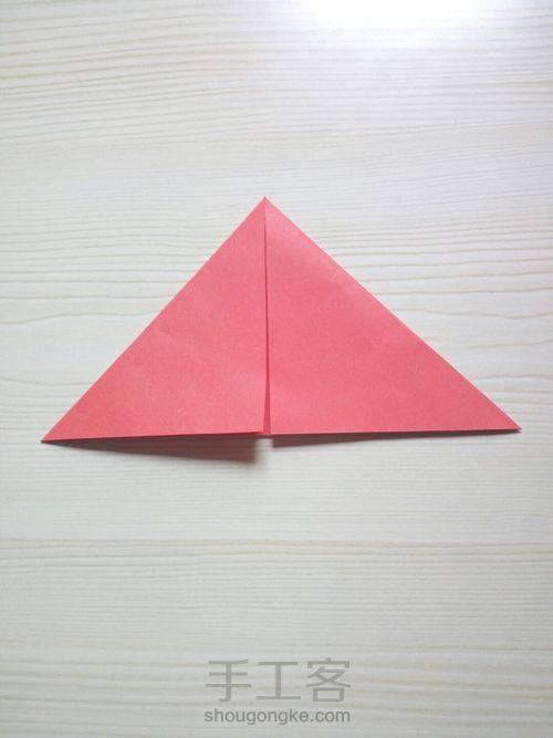 超简单纸折爱心 第5步