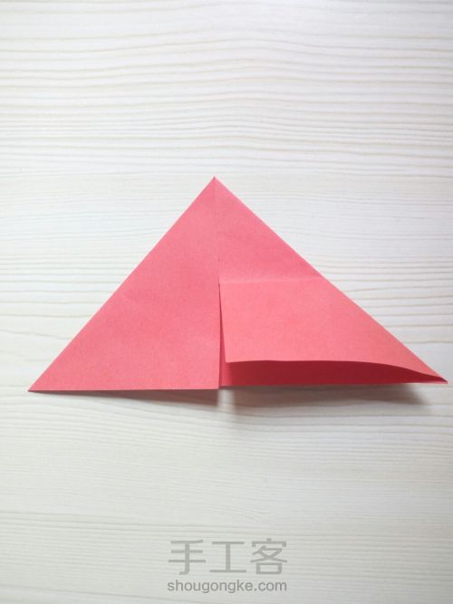 超简单纸折爱心 第7步