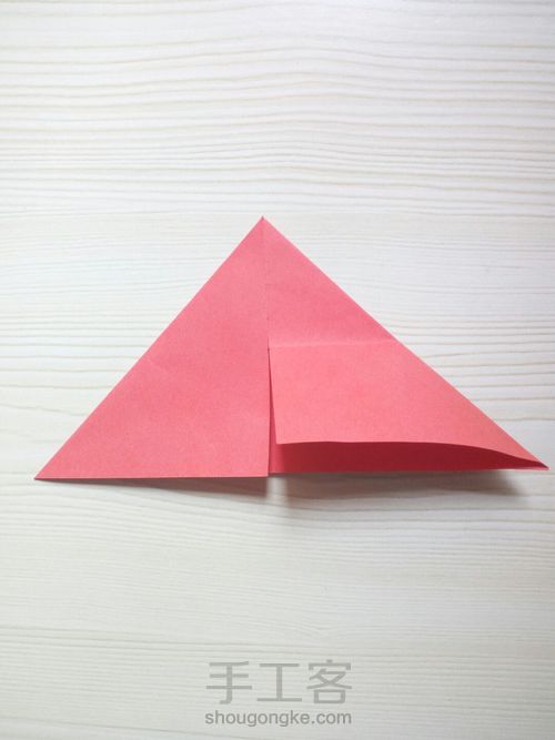 超简单纸折爱心 第7步
