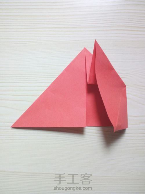 超简单纸折爱心 第8步