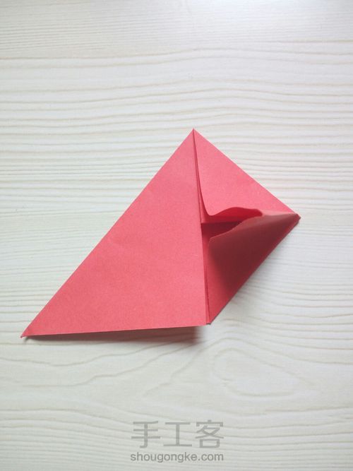 超简单纸折爱心 第9步